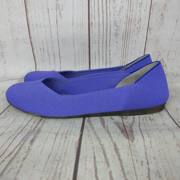 Rothy's The Flat Round Toe Ballet Flat Casual Comfort Purple Women's Size 8.5 - Picture 4 of 10